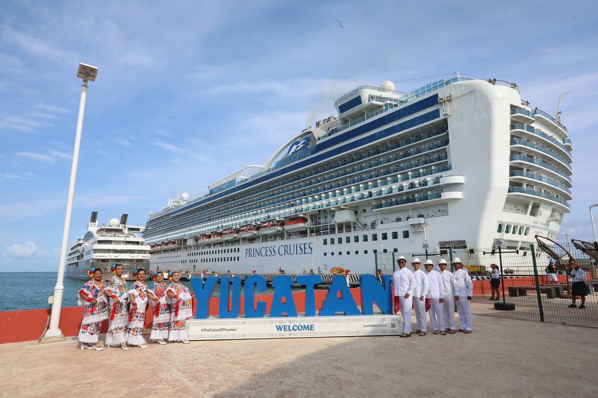 En Yucatán continúa el arribo de nuevos y más cruceros a Puerto Progreso.
