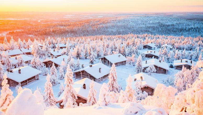 Imagen de Laponia completamente nevada, uno de los destinos invernales que propone Civitatis