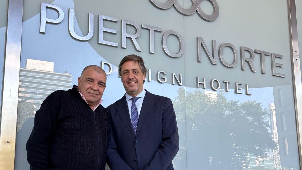 Víctor Belchior, director de Mercadhotel, y Gustavo Grande, gerente del hotel Puerto Norte de Rosario.