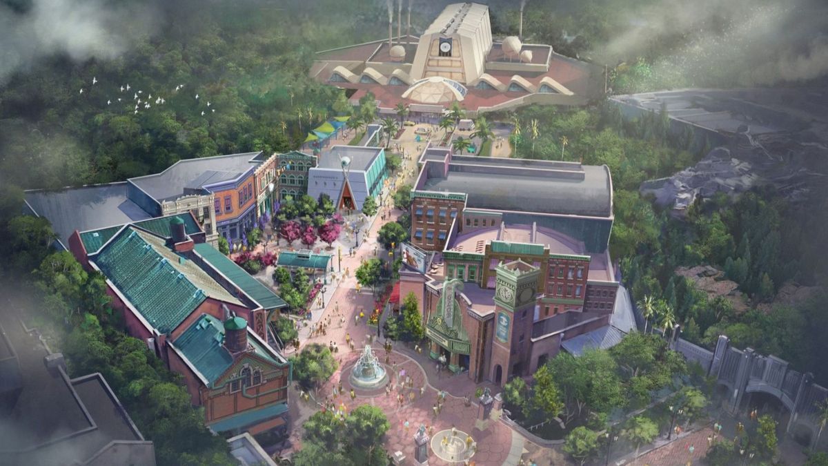 Boceto de Monstropolis, la nueva tierra que llegará a Disneys Hollywood Studios.&nbsp;