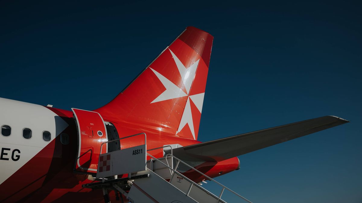 Avión de KM Malta, aerolínea que inaugurará este 27 de mayo una ruta directa entre Málaga y Malta