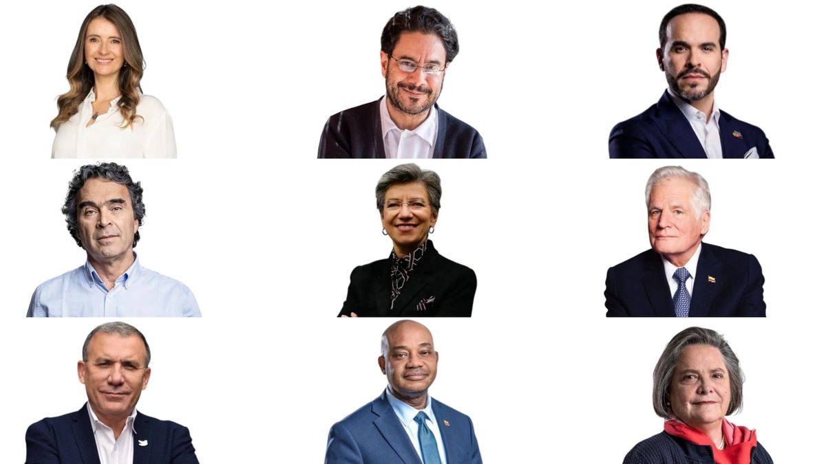 Paloma Valencia; Iván Cepeda; Abelardo de la Espriella; Sergio Fajardo; Claudia López; Miguel Uribe Londoño; Roy Barreras; Luis Gilberto Murillo; Clara López, candidatos a la Presidencia de la República 2026.