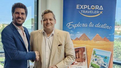 Jorge Mata, director comercial de marketing de Explora Traveler, e Iván Méndez, gerente de UNAV. Jorge Mata, director comercial de marketing de Explora Traveler, e Iván Méndez, gerente de UNAV.