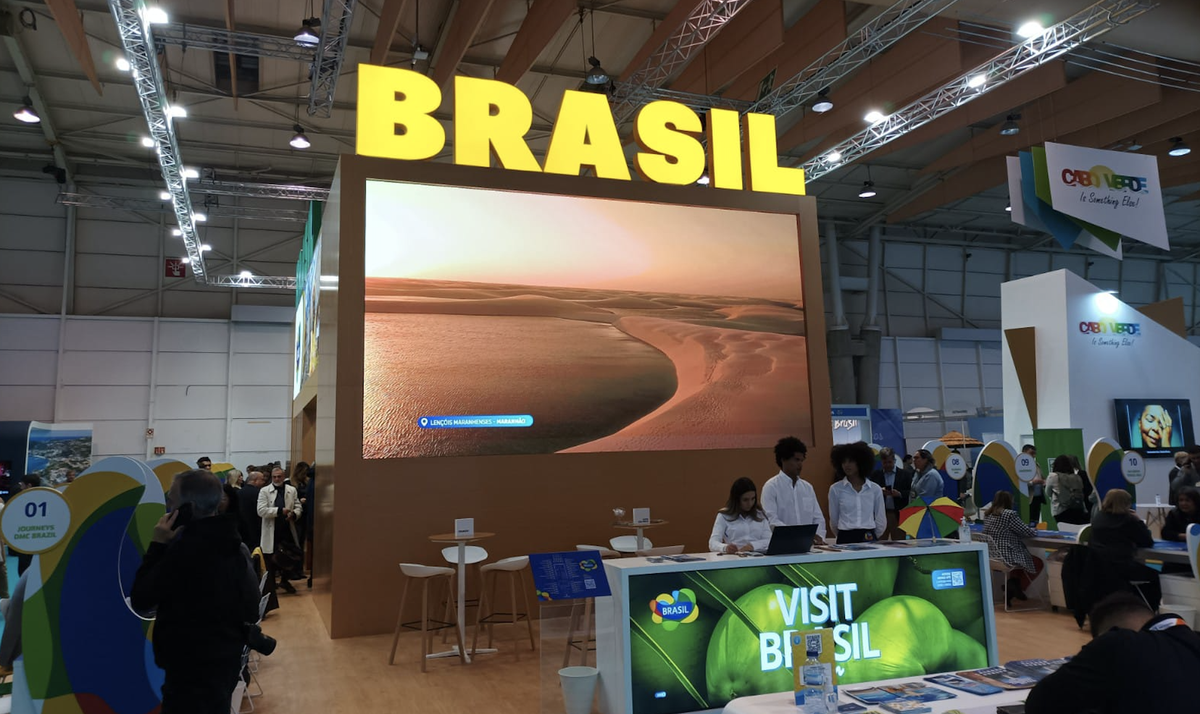 Stand de Brasil en la BTL 2023.