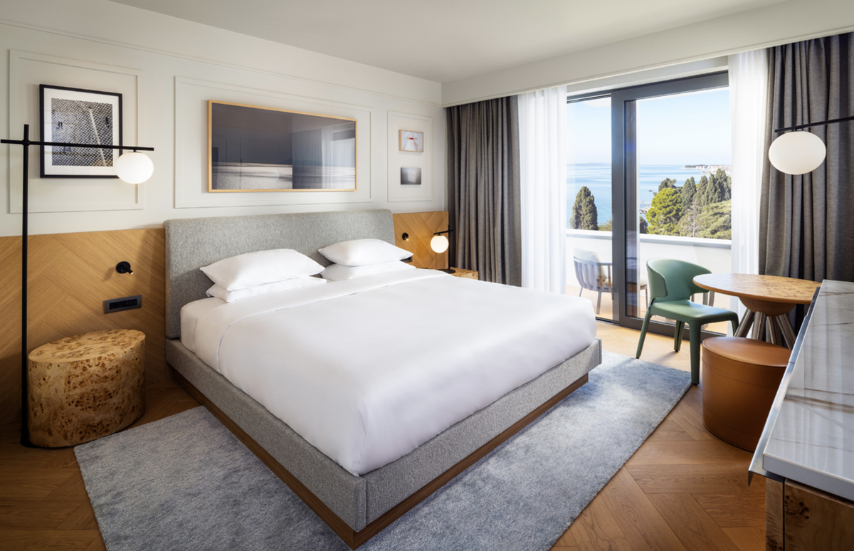 Una de las habitaciones del Hyatt Regency Zadar.