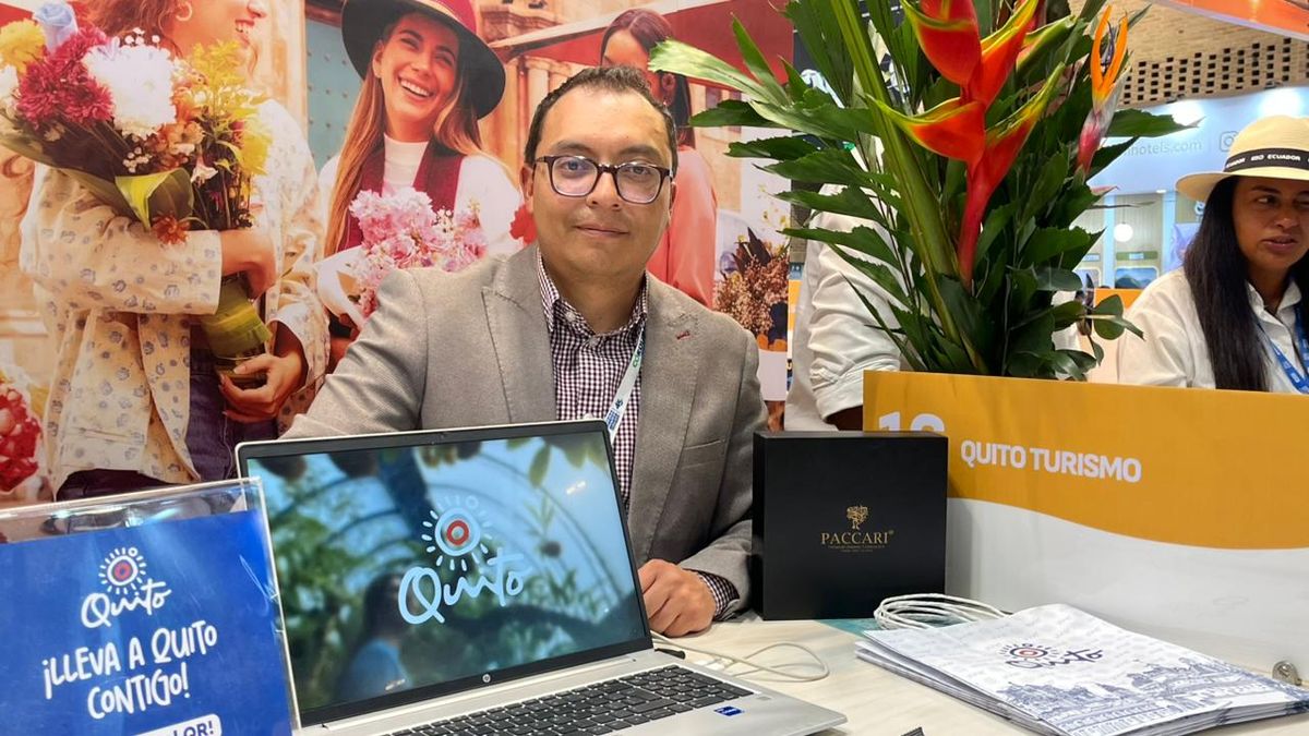 Rubén Lara, de Quito Turismo. Vitrina Turística Anato 2026.