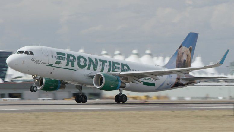 Uno de los Airbus A320 de Frontier Airlines.