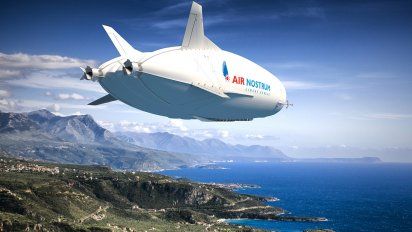 El Airlander 10 de HAV, con los colores de Air Nostrum.