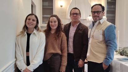 Isabella Guzmán, gerente de Ventas Digitales de Dream Destinations; Vivian Bringas; Sergio Vargas; y Jesús Martínez, gerente general de la operadora.