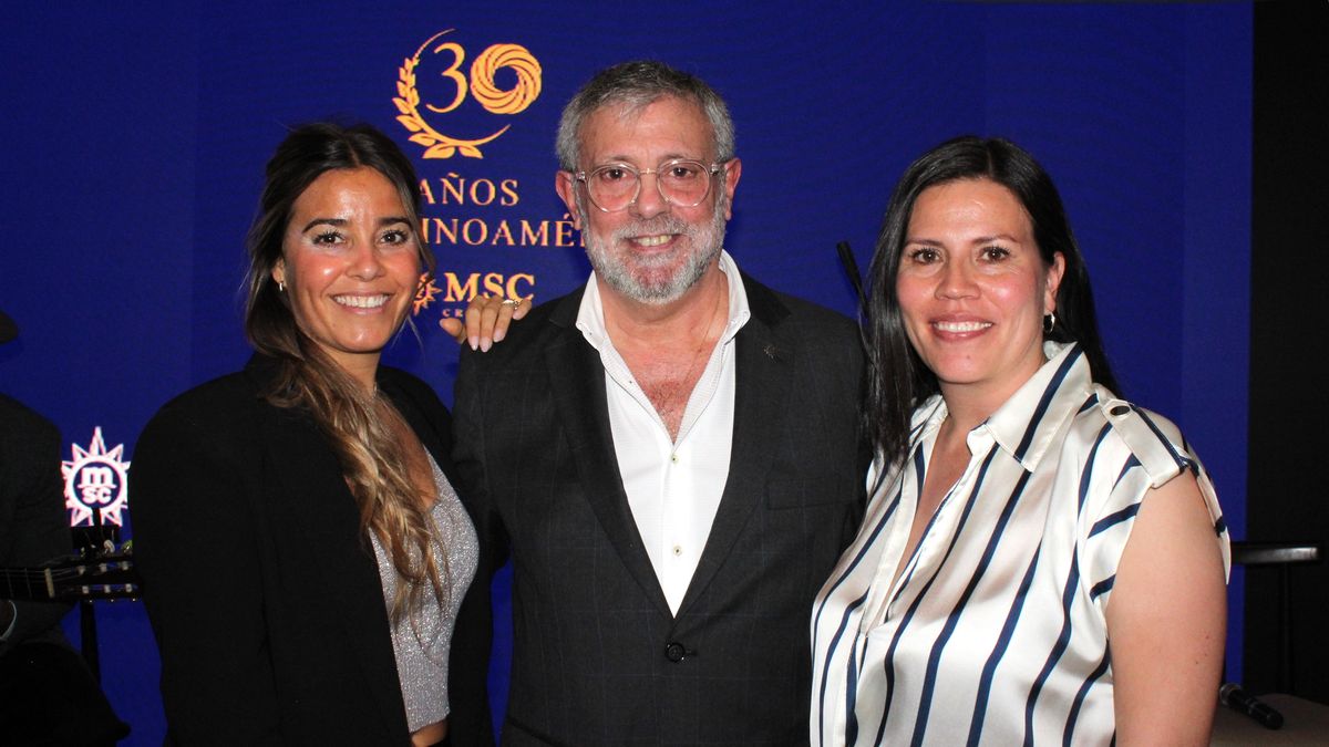 María Lucía Parera, Pablo Laudonia y Karen Nova&nbsp;de MSC Cruceros.