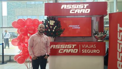 Nahuel Mazzitelli, jefe de Ventas de Aeropuerto de Assist Card en la inauguración del nuevo módulo.