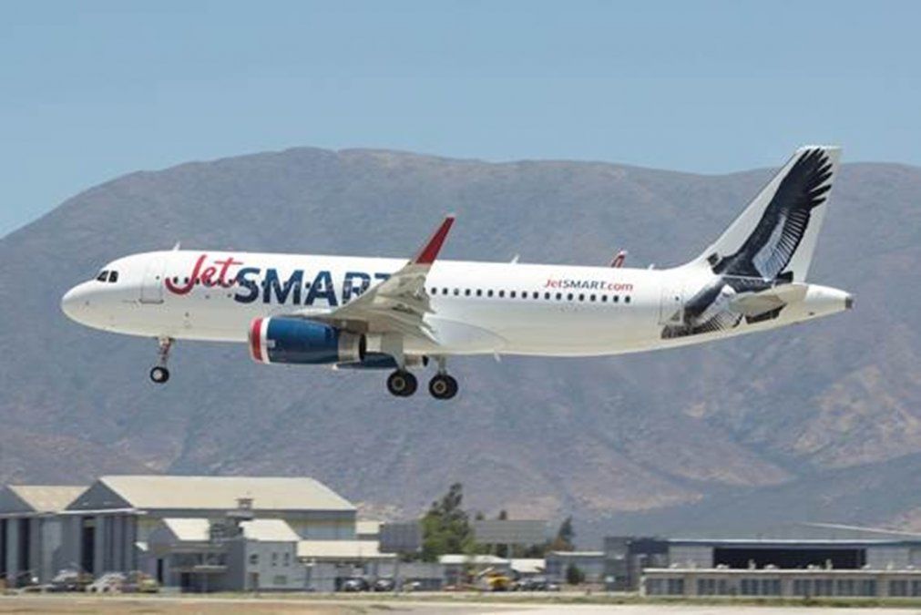 Uno de los Airbus A320 de JetSmart.