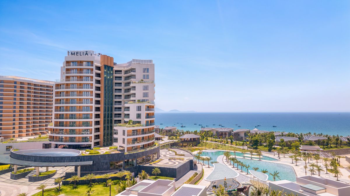 Vista general de la fachada y el complejo del nuevo hotel de Meliá en Vietnam