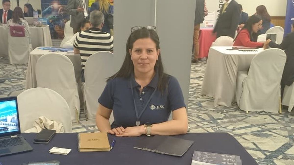 Karem Nova, sales executive de MSC Cruceros, en el Ladevi Workshop en Quito. 