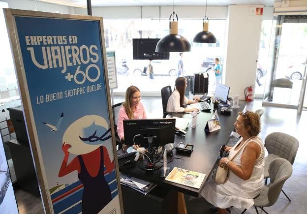 Una agencia de viajes del centro de Madrid.