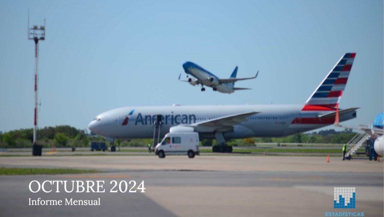 Cubierta del informe de transporte aéreo de ANAC, correspondiente a octubre de 2024.