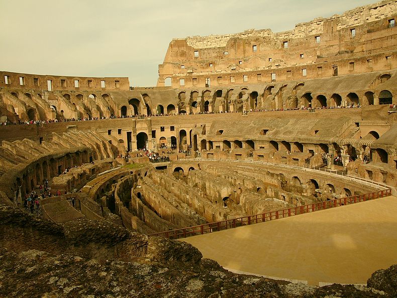 El Coliseo llegó a albergar hasta 50 mil espectadores.