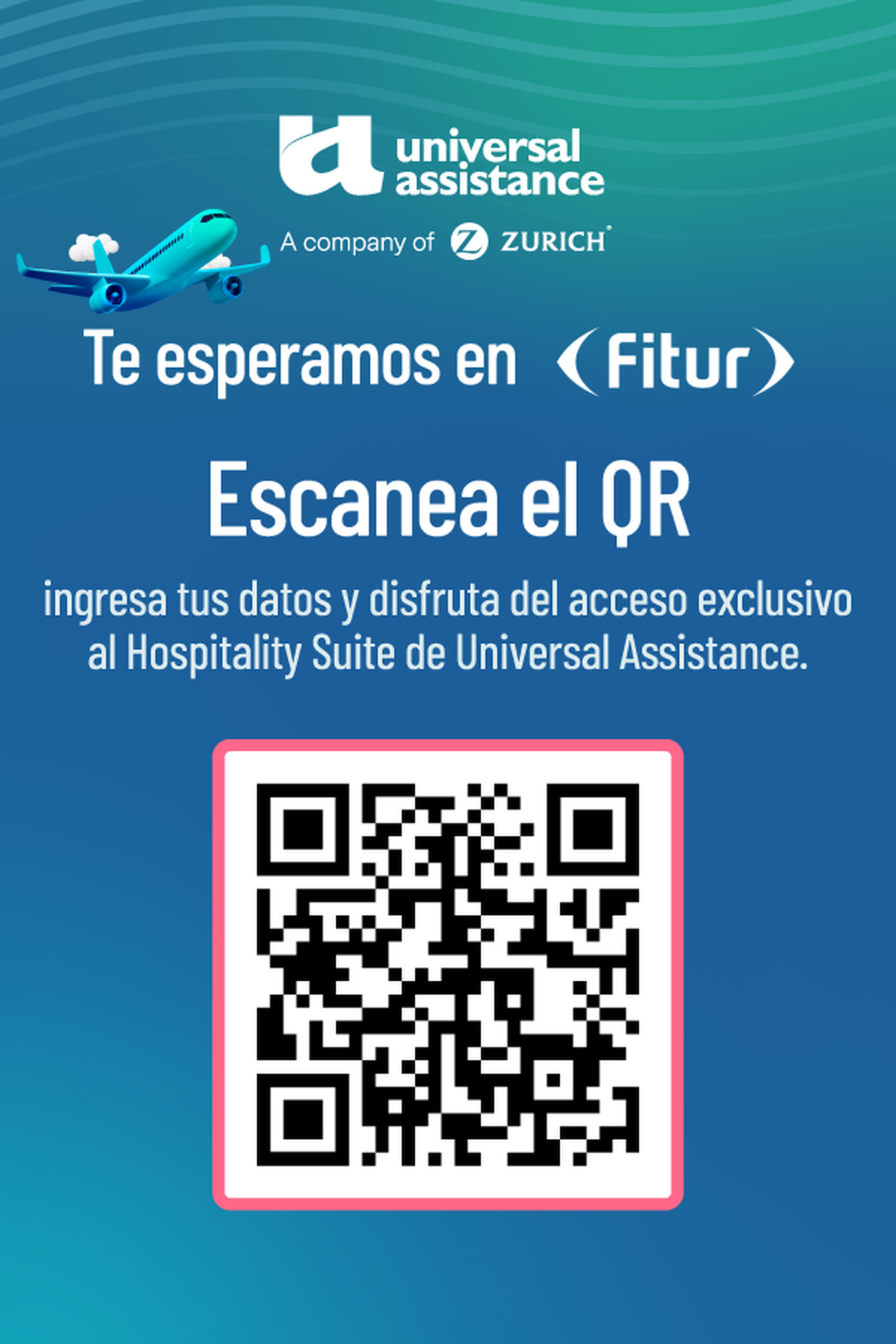 QR de Universal Assistance para el Hospitality Suite de Fitur. 