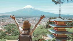 Una turista de Japón.