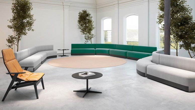Las pieazas de diseño de Viccarbe son ideales para la decoración de lobbies de hotel.&nbsp;&nbsp;