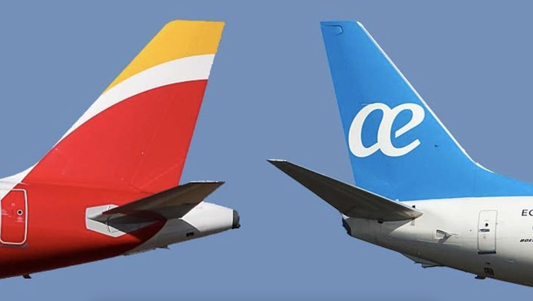Aviones de Iberia y Air Europa.