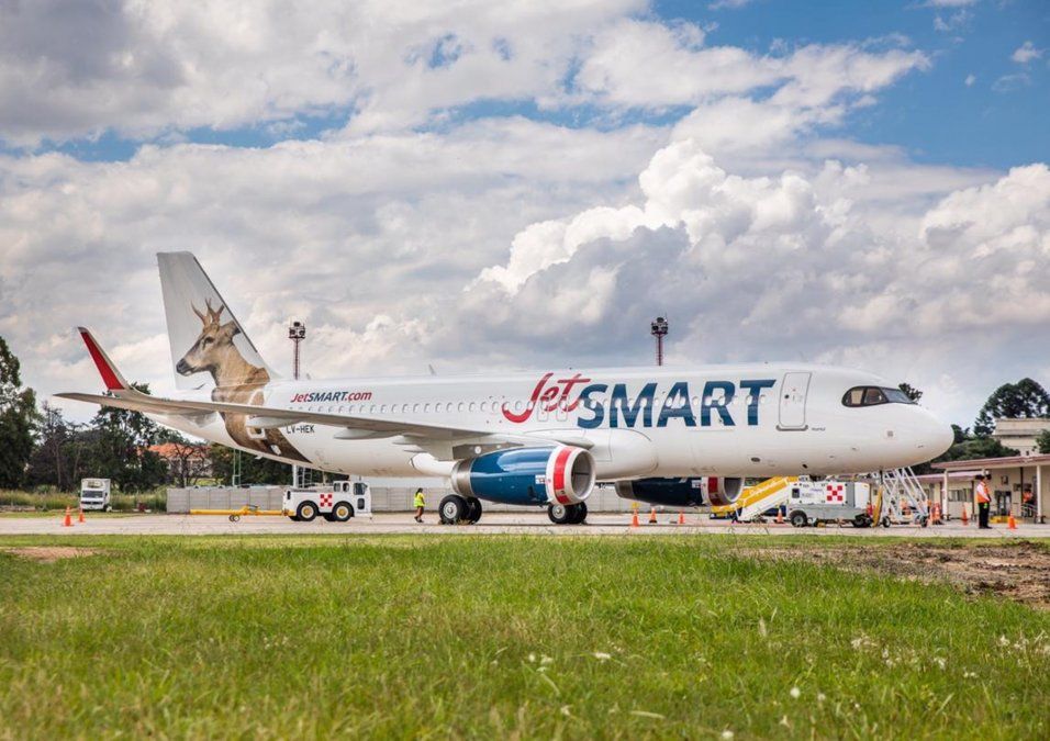 El Huemul es uno de los Airbus A320NEO que forma parte de la flota de JetSmart en Argentina.