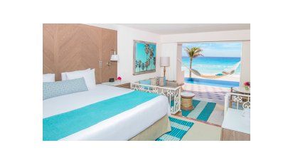 Un cuarto con gran vista en el Panama Jack Resorts Cancún.