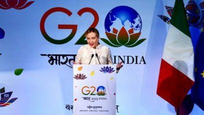 Giorgia Meloni, presidenta de Italia, en rueda de prensa, se refirió al tema ITA Airways/Lufthansa.