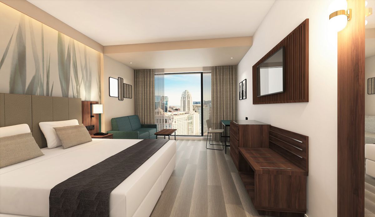 Las habitaciones del hotel Riu Plaza Chicago contarán con espectaculares vistas de la ciudad. 