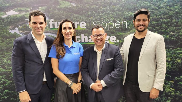 Los directivos de Wyndham en la WTM Latin America.