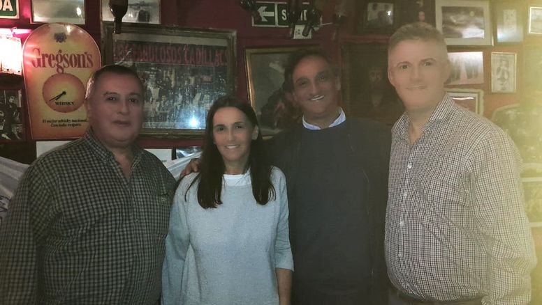 Jorge Pérez, gerente comercial de Vietur; junto a Vanesa Crupnicoff, vicepresidente de Vietur; Vidal Peiro Fernández, comercial y guía de turismo en Europamundo; y Lucas Ozuna, director comercial de Europamundo en Latinoamérica.