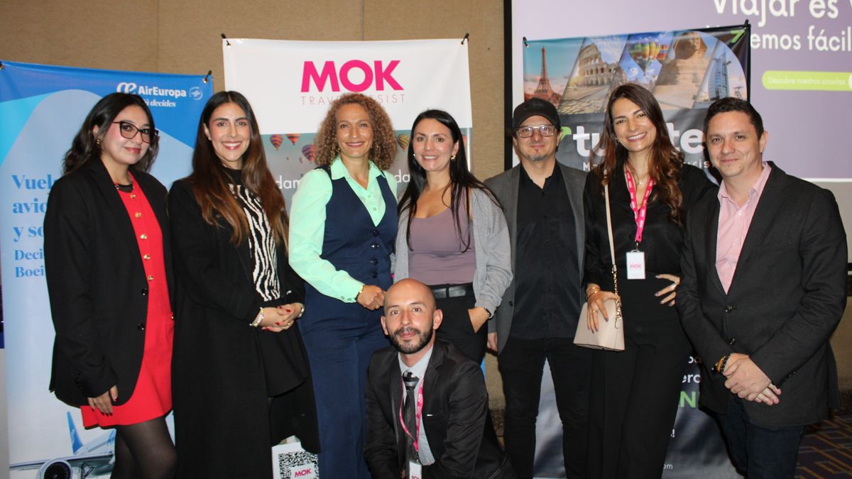 Turistea Mayorista de Turismo, Grupo Mok y Air Europa en evento para presentar alianzas y novedades a las agencias de viajes.