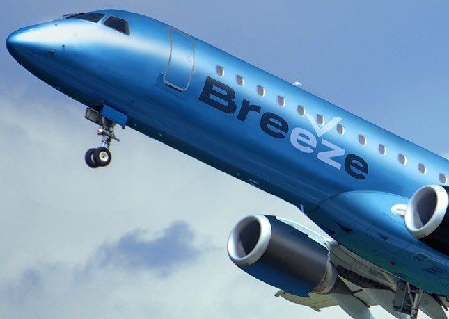 Breeze Airways ha comenzado a operar regularmente.