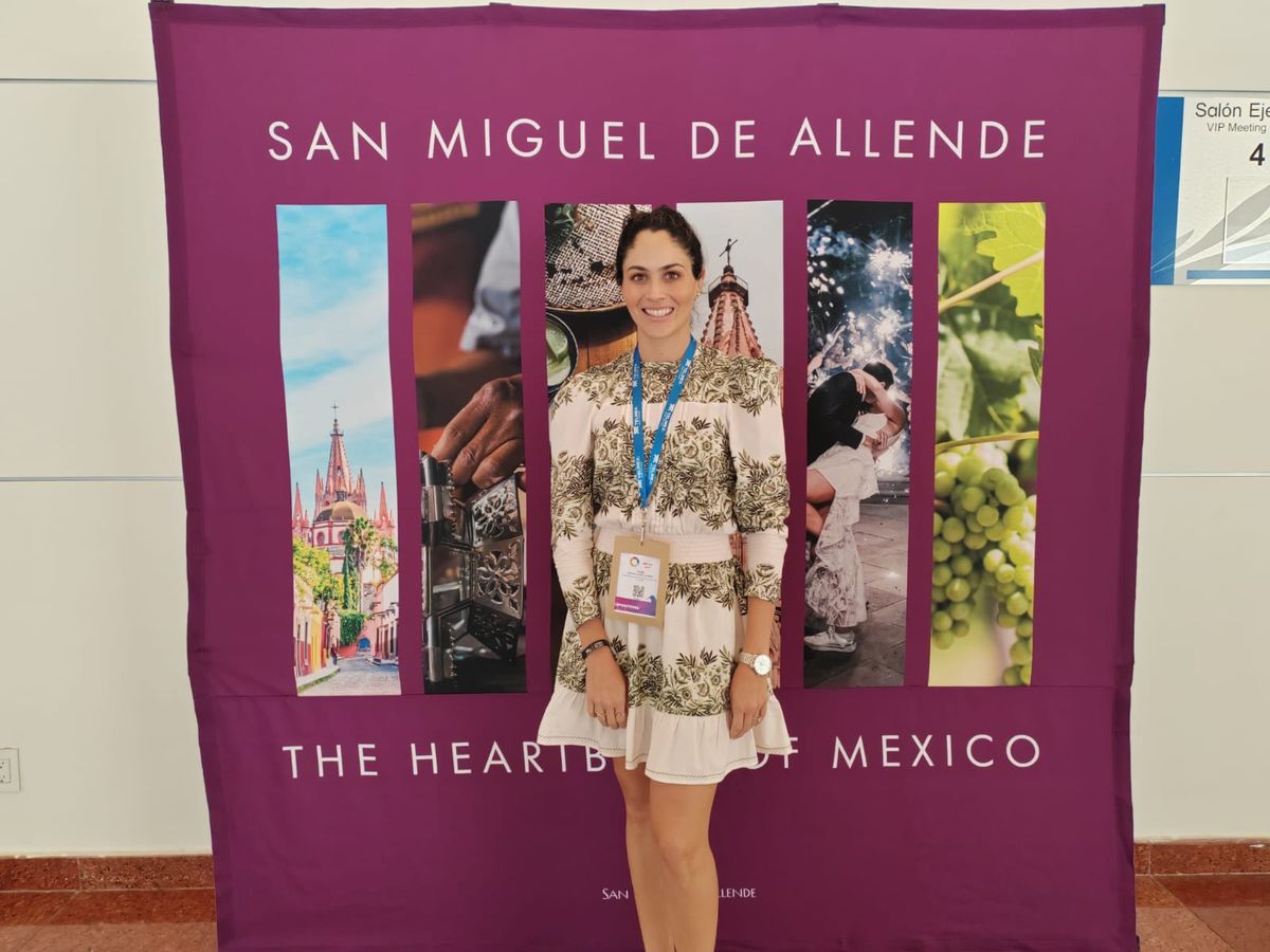 Tania Castillo, directora de Desarrollo Económico y Turístico de San Miguel de Allende, en el Tianguis Turístico 2024.