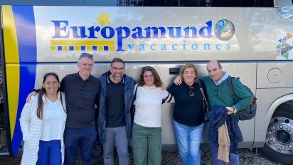 Directivos de Piamonte y Europamundo durante la Convención de Portugal.