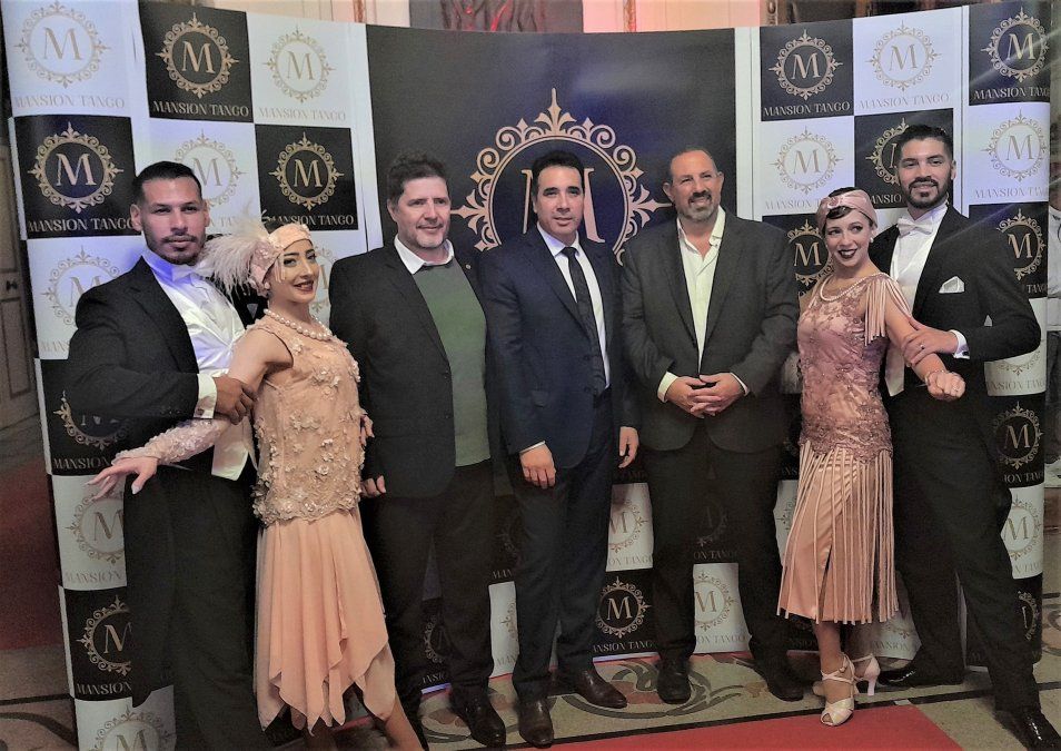 Javier Fidanza, Rolando Aquino y Alejandro Kelman celebraron el primer aniversario de Mansión Tango.