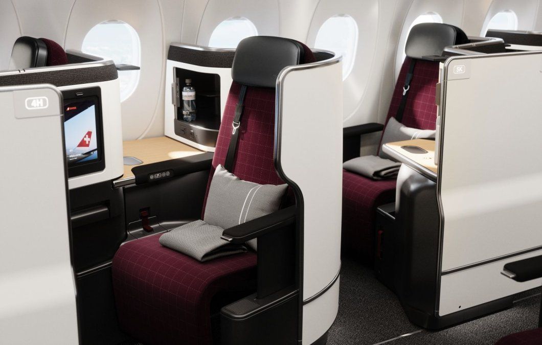 Los nuevos asientos de la Business Class de Swiss