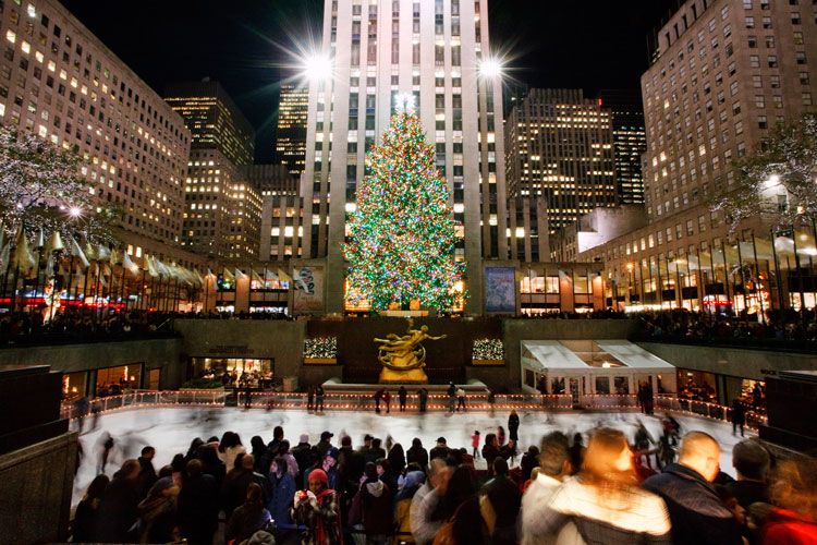 El árbol de Navidad del Rockefeller Center es un ícono de Nueva York.