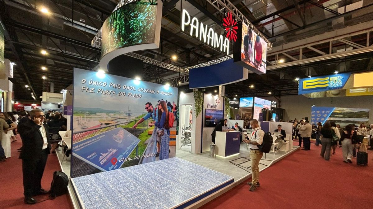 Stand de Panamá en WTM Latin America 2026, en San Pablo.