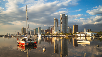 Manila, la capital de Filipinas, principal hub aéreo del país.