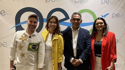 Punta del Este Operadora (PEO) capacita a agentes de viajes sobre Brasil en EPTUR 2023.