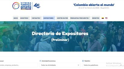 Descubra cuáles son los expositores de la Vitrina Turística de Anato 2026.