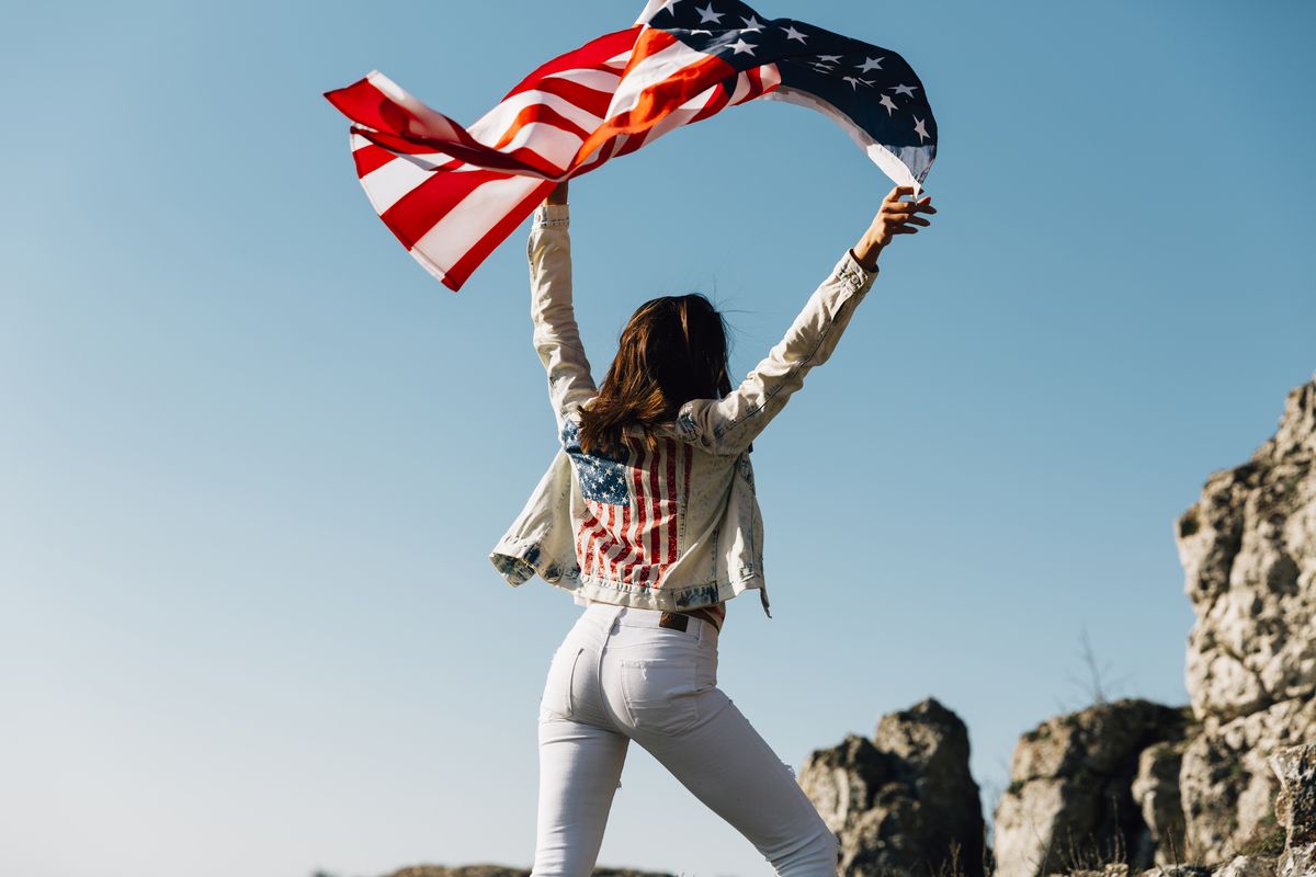 Una turista en Estados Unidos.