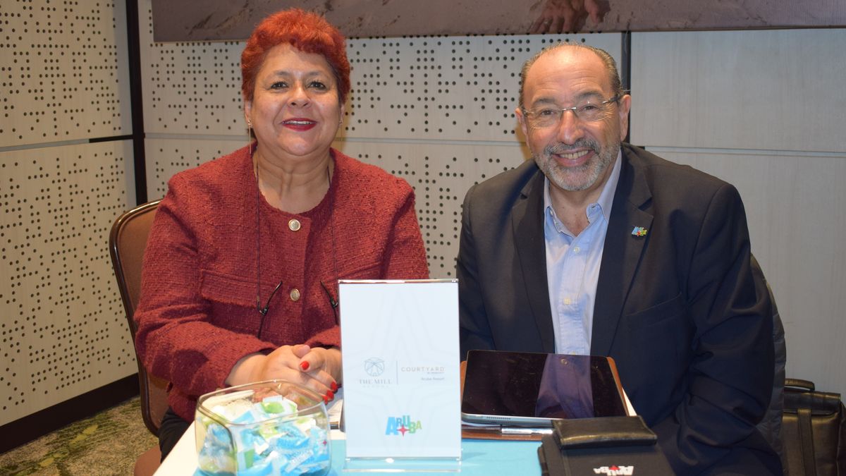 Expositores en el marco de la rueda de negocios de Aruba.