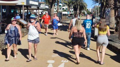 Turistas extranjeros en las Islas Canarias