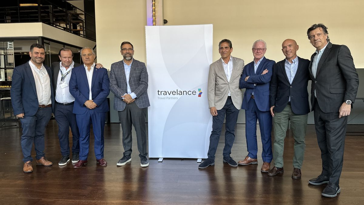 Responsables de las principales empresas que forman parte de Travelance, durante la presentación de las novedades de producto del hub.