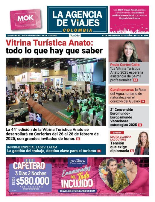 Edición #408 de la Revista La Agencia de Viajes Colombia.