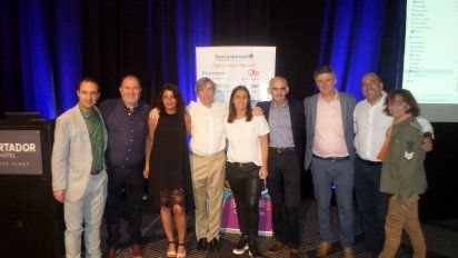 Los directivos durante el encuentro.