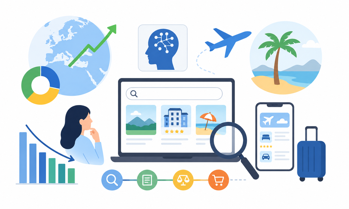 Tendencias: Google sigue reinando en las búsquedas (también las de viajes), pero con cada vez más peso de la IA.