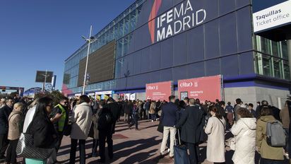 Exterior de IFEMA, lugar donde se desarrollan eventos como Fitur en Madrid.